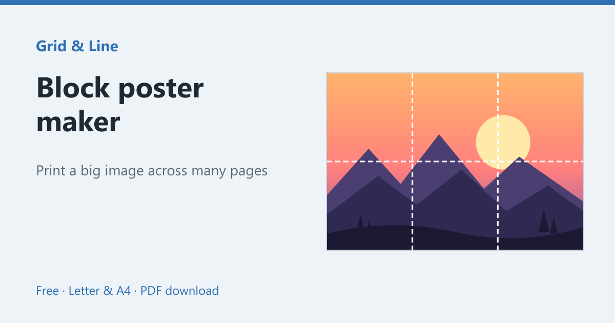 Block poster maker preview
