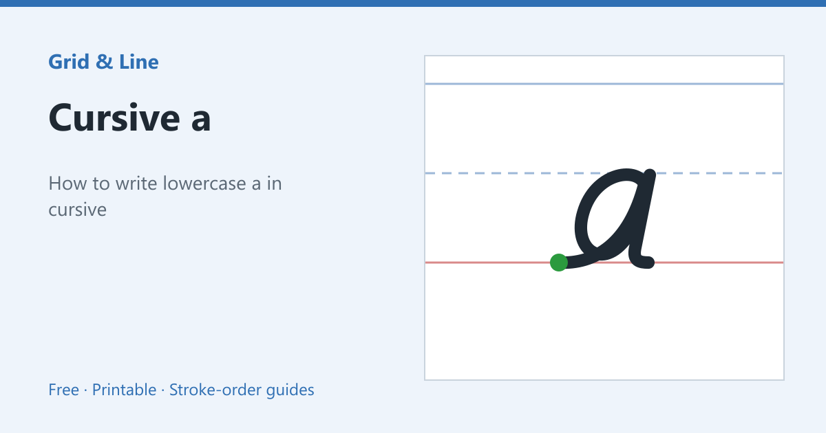 Cursive a worksheet preview