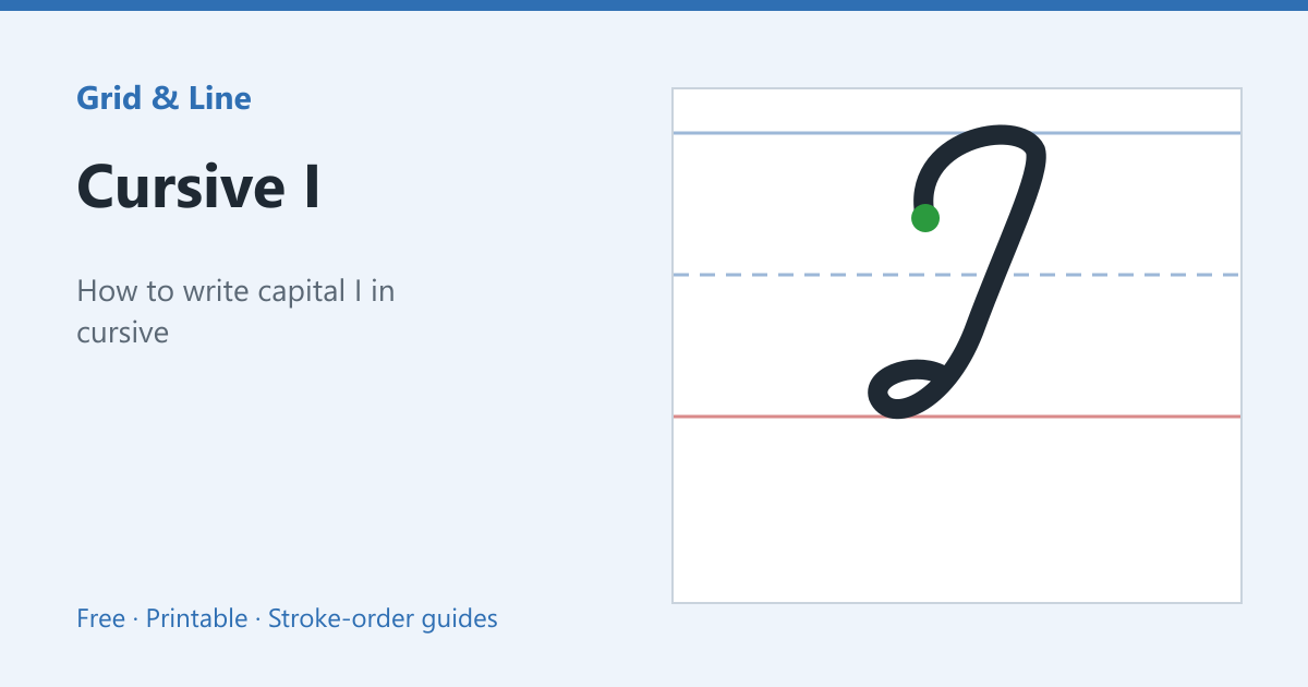 Cursive I worksheet preview