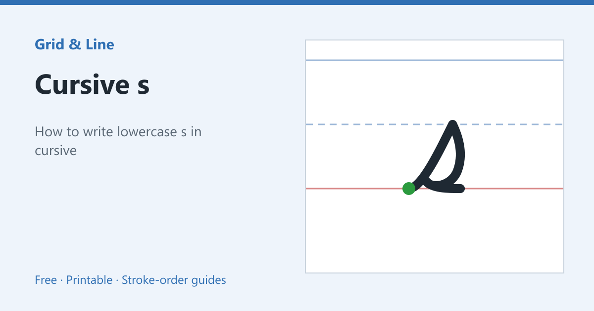 Cursive s worksheet preview