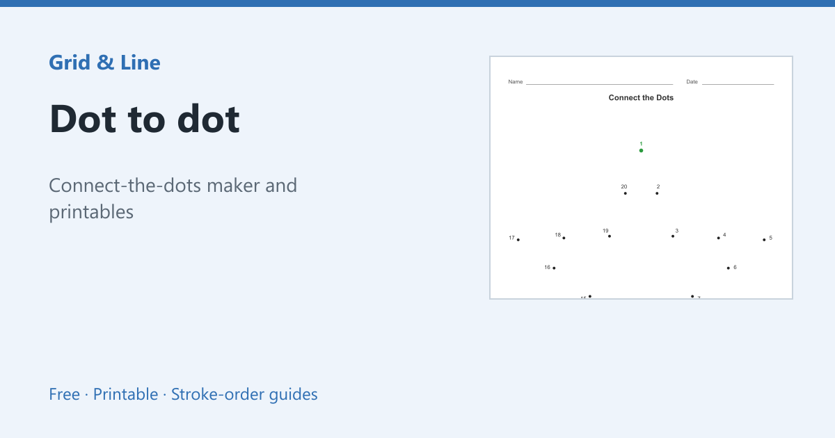 Dot to dot worksheet preview