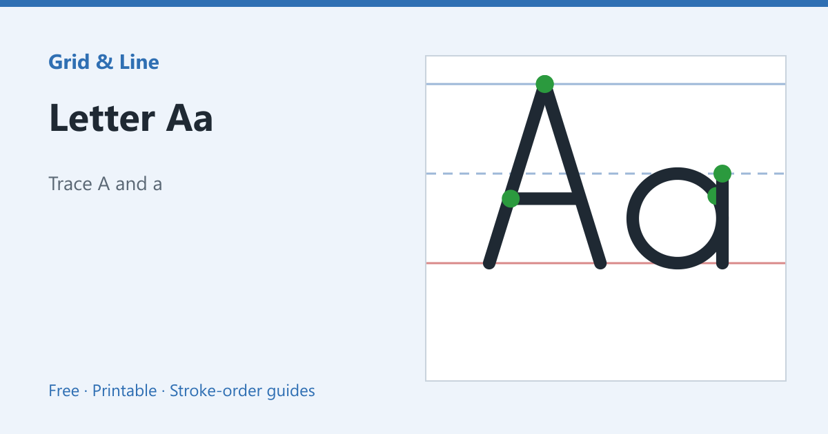 Letter Aa worksheet preview