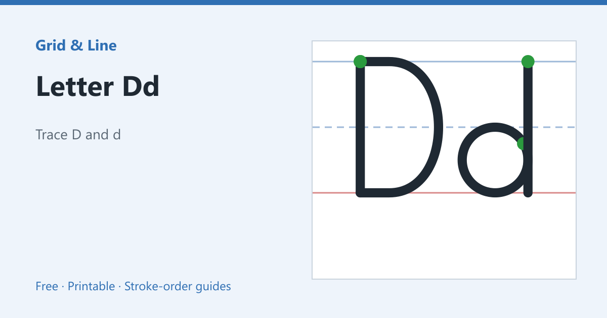 Letter Dd worksheet preview