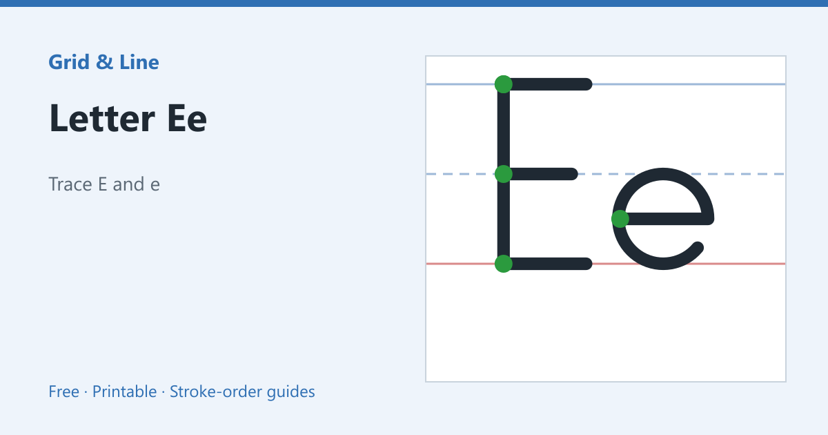 Letter Ee worksheet preview