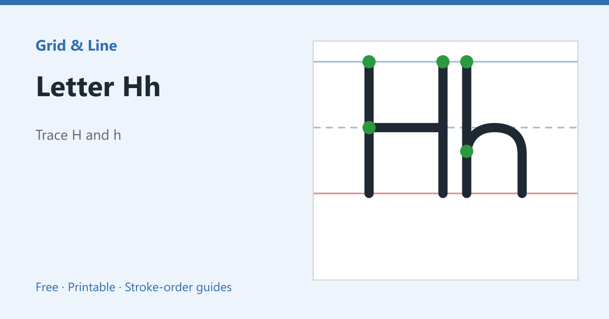 Letter Hh worksheet preview