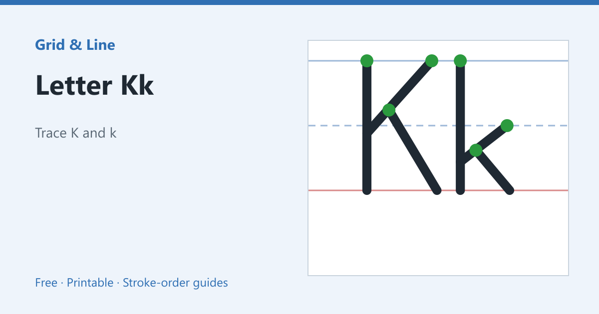 Letter Kk worksheet preview