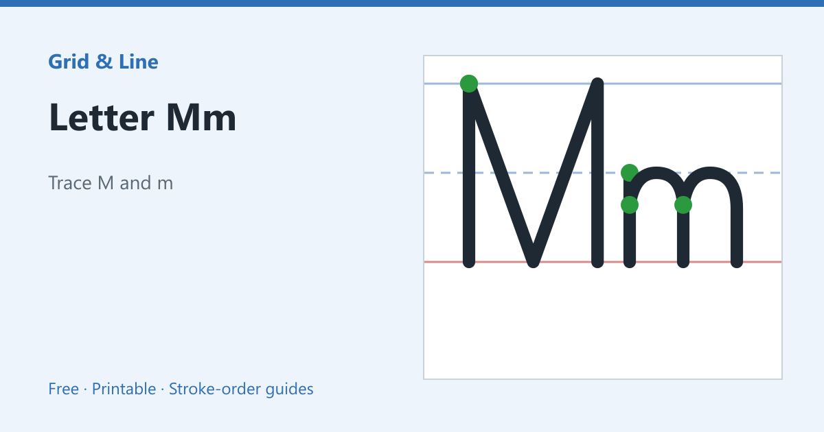 Letter Mm worksheet preview
