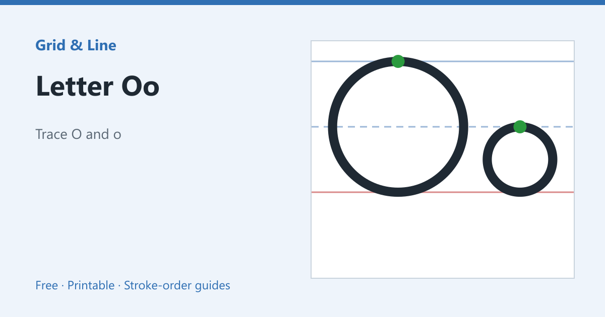 Letter Oo worksheet preview