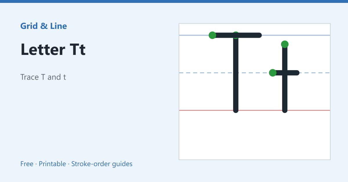 Letter Tt worksheet preview