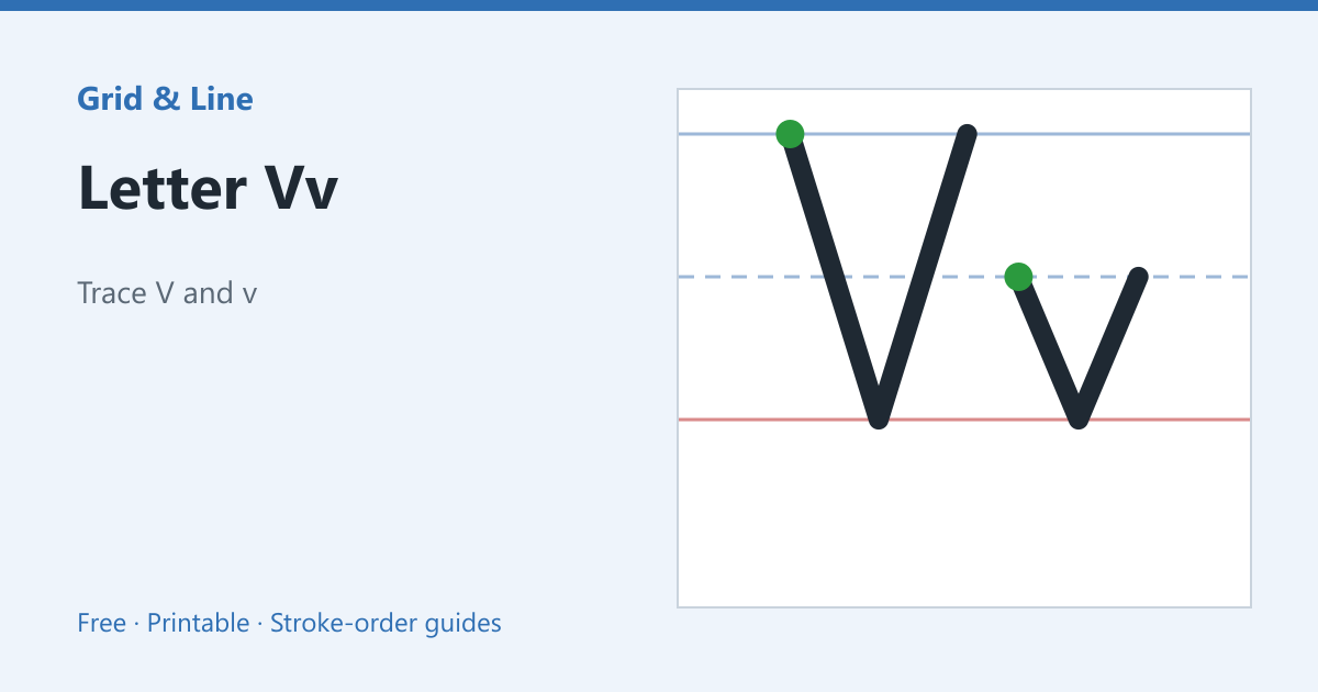 Letter Vv worksheet preview