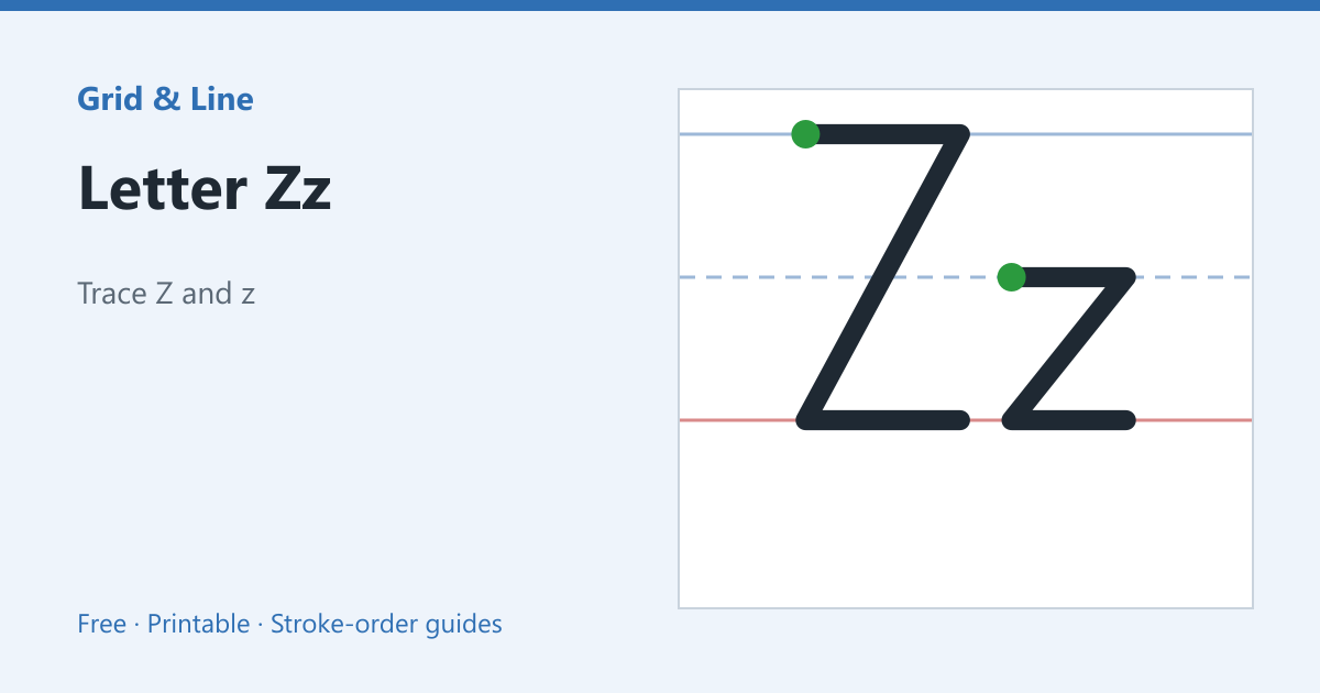 Letter Zz worksheet preview
