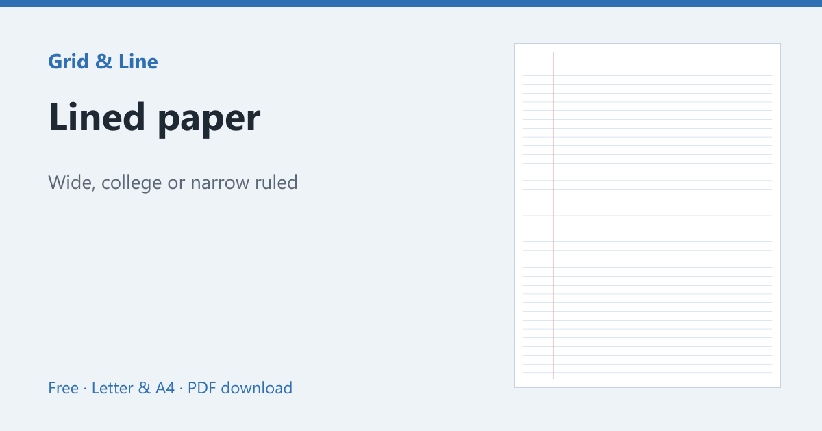 Lined paper preview