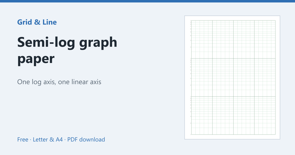 Semi-log graph paper preview