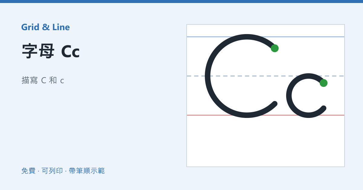 字母 Cc練習紙預覽