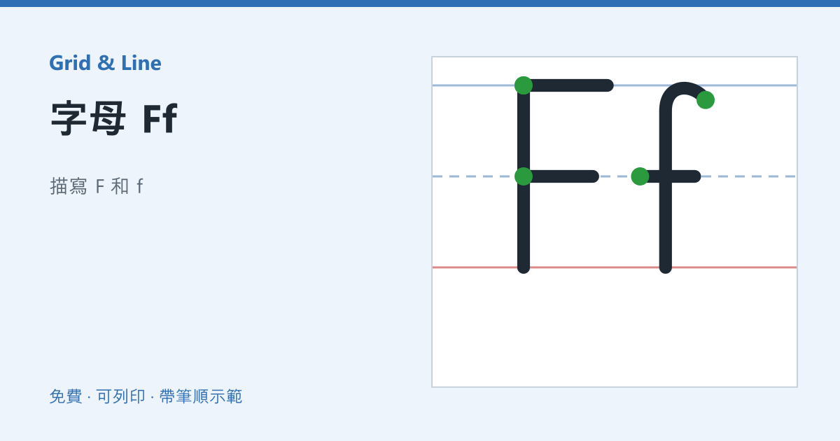 字母 Ff練習紙預覽
