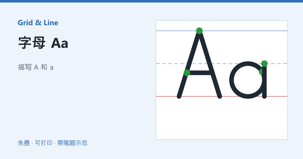 字母 Aa练习纸预览