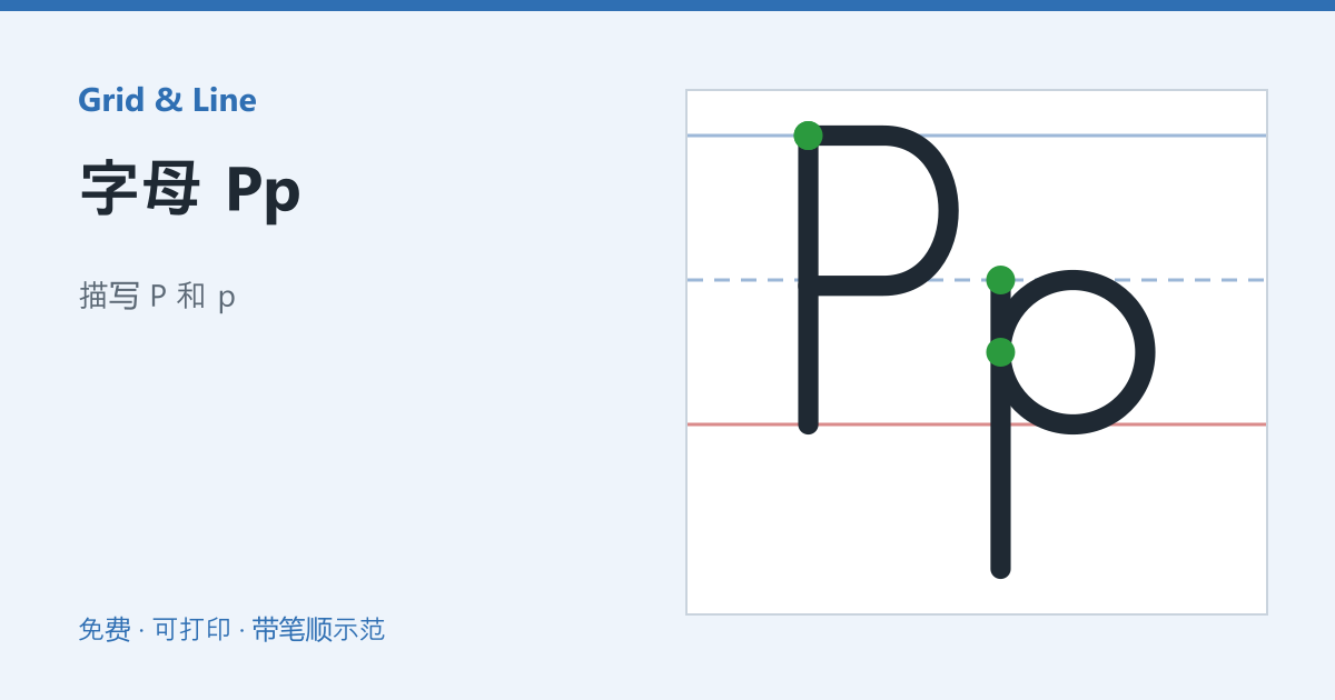 字母 Pp练习纸预览