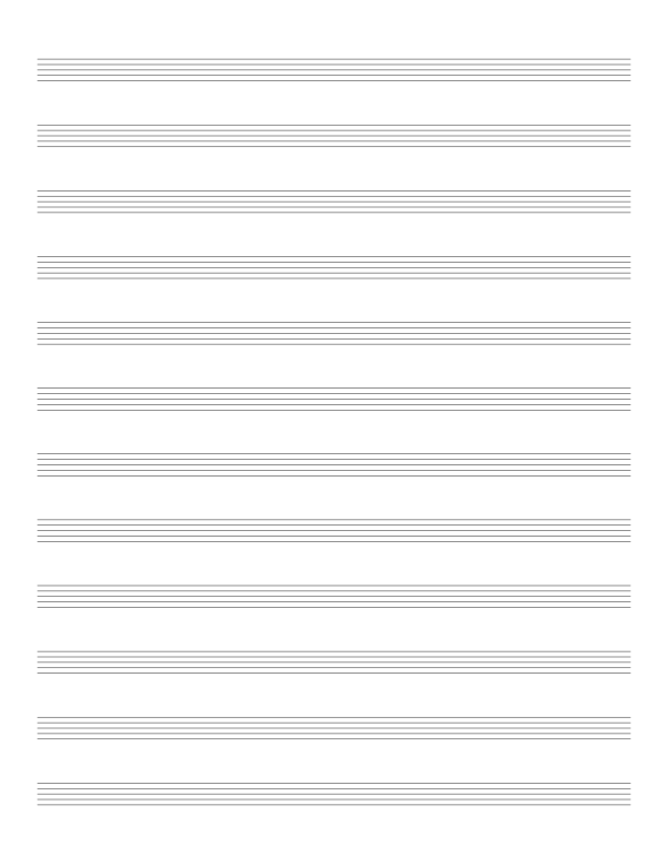 12-stave manuscript printable, small staff size